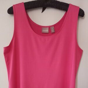 'CHICOS' Pink Tank Size 1 = 8/10" NWOT